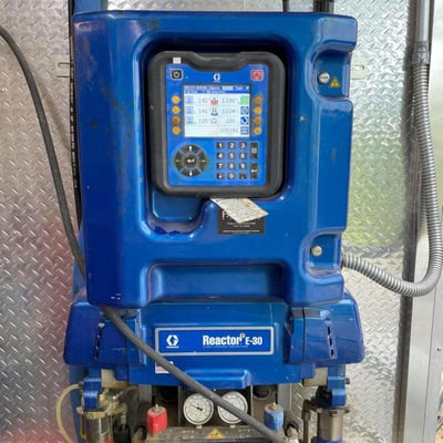 A proportioner in a spray foam insulation rig. This piece of equipment monitors the temperature and ratio of components.